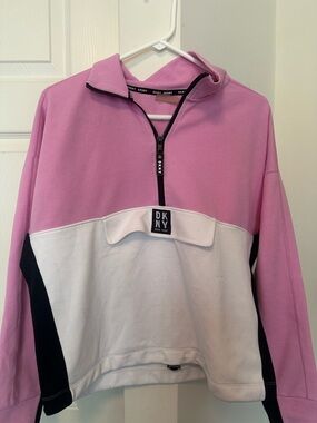 DKNY Sport Pink Pullover with Black Trim
